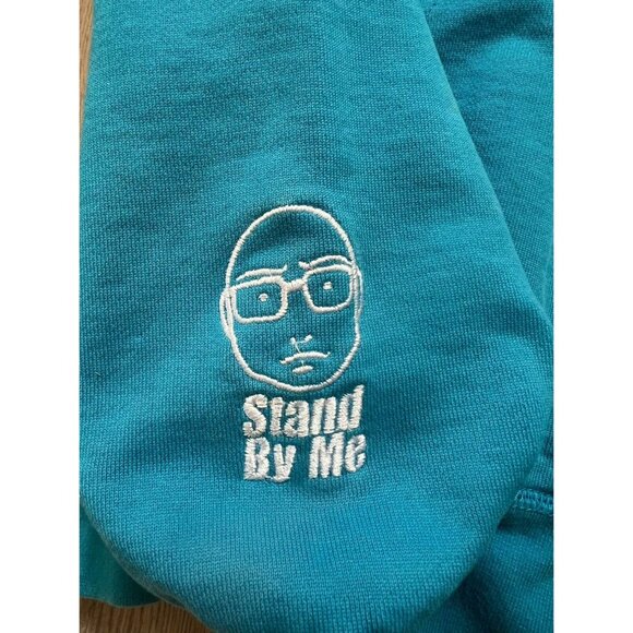 Vintage DEVIL NUT Blue Fun Graphic Hoodie Sweatshirt Woman Size M - Picture 5 of 9